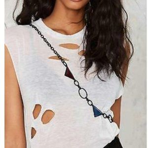 NASTY GAL The Stone Away triangle Body Chain